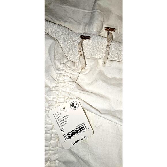 New FREE PEOPLE Minnie Short Set $148 SIZE 10 White Longline Shorts and Crop Top - Picture 5 of 5